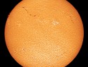 Slnko H-Alfa, 29.6.2010, 19:00SEČ, LUNT LS60, QHY5 (prvý pokus)