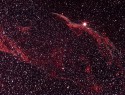 NGC6960, (súhvezdie: Labuť), 13.8.2010, Canon 1000Dmod., exp. 4x10 min., ISO800, CLS CCD, SW ED80, EQ6SS, QHY5, DSS
